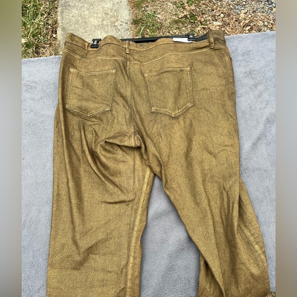 NEW Ralph Lauren Gold Pants Plus Size 22W Regal Straight High Rise Slim Straight - Picture 3 of 8